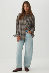 The Indie Fit High Rise Barrel Jean