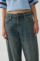 The Indie Fit High Rise Barrel Jean