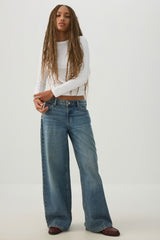 The Off-Duty Fit Low Rise Wide Leg Jean
