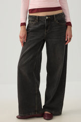 The Off-Duty Fit Low Rise Wide Leg Jean