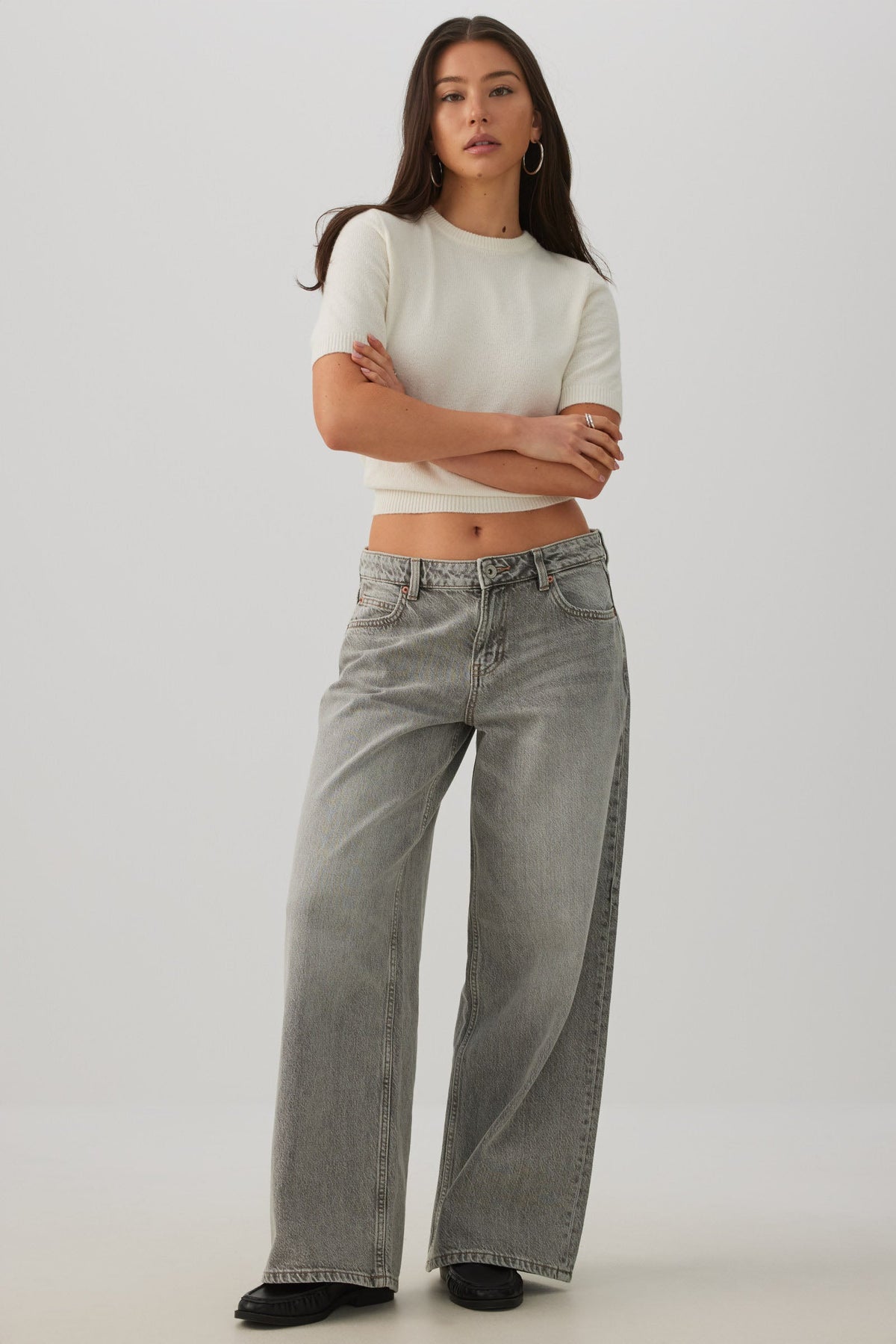 The Off-Duty Fit Low Rise Wide Leg Jean