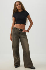The Off-Duty Fit Low Rise Wide Leg Jean