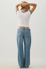 The Off-Duty Fit Low Rise Wide Leg Jean