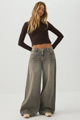 The Slacker Fit Low Rise Super Wide Leg Jean