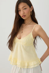 Crochet Bust Babydoll Tank Top