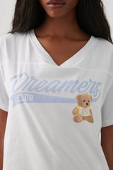 Oversized V-Neck PJ T-Shirt