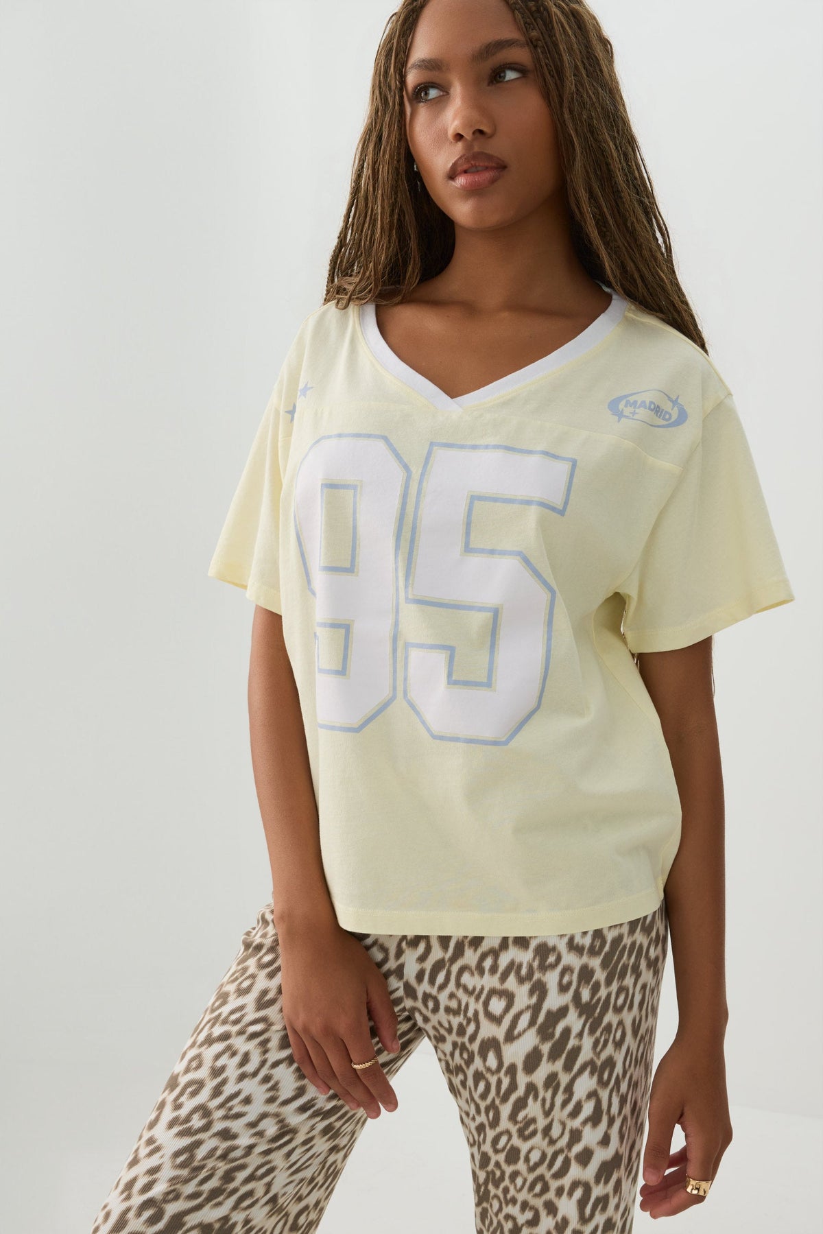 Oversized V-Neck PJ T-Shirt