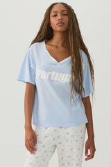 Oversized V-Neck PJ T-Shirt