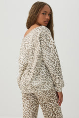 Off Shoulder Fleece Top
