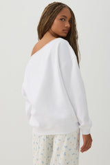 Off Shoulder Fleece Top