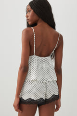 Polka Dot Sateen Sleepwear Set