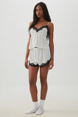 Polka Dot Sateen Sleepwear Set