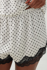 Polka Dot Sateen Sleepwear Set