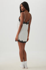Polka Dot Sateen Nightshirt
