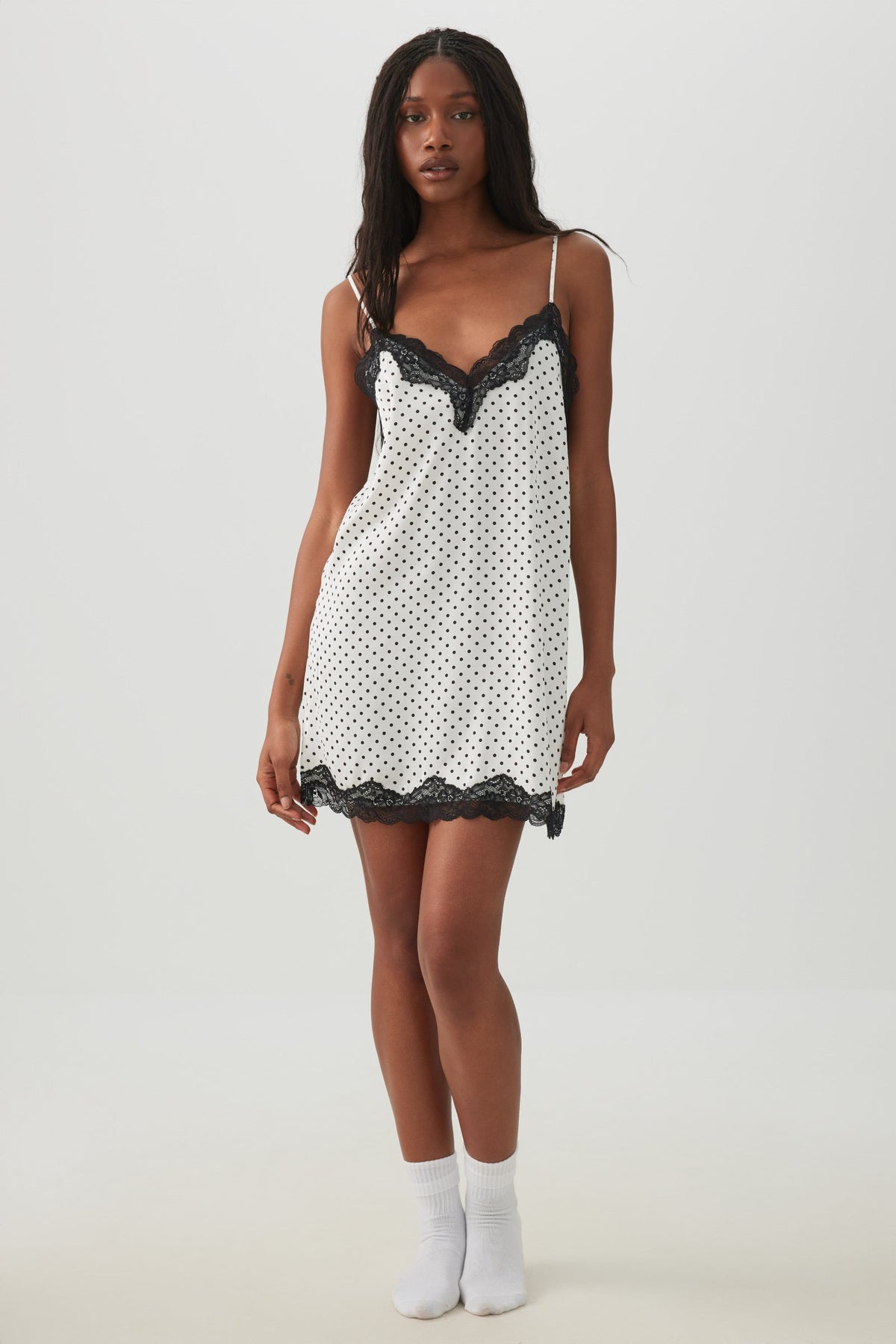 Polka Dot Sateen Nightshirt