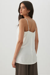 Linen Blend Tunic Tank Top