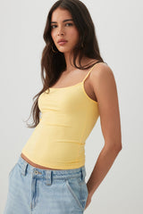 Basic Scoop Neck Crop Tank Top
