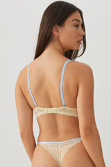 Two-Tone Lace Thong