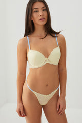 Two-Tone Lace Push Up Bra