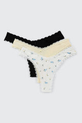 3-Pack Microfiber Thongs