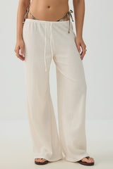 Wide Leg Seersucker Pants