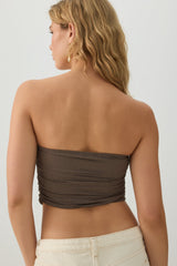 Ultra Cropped Shirred Tube Top