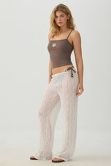 Beaded Ribbed Cropped Tank Top