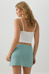 Sequin Knit Mini Skirt
