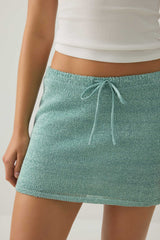 Sequin Knit Mini Skirt