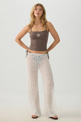 Lace Wide Leg Knit Pants