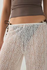Lace Wide Leg Knit Pants