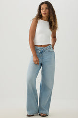 The Legacy Fit Crossover Waist Wide Leg Jean