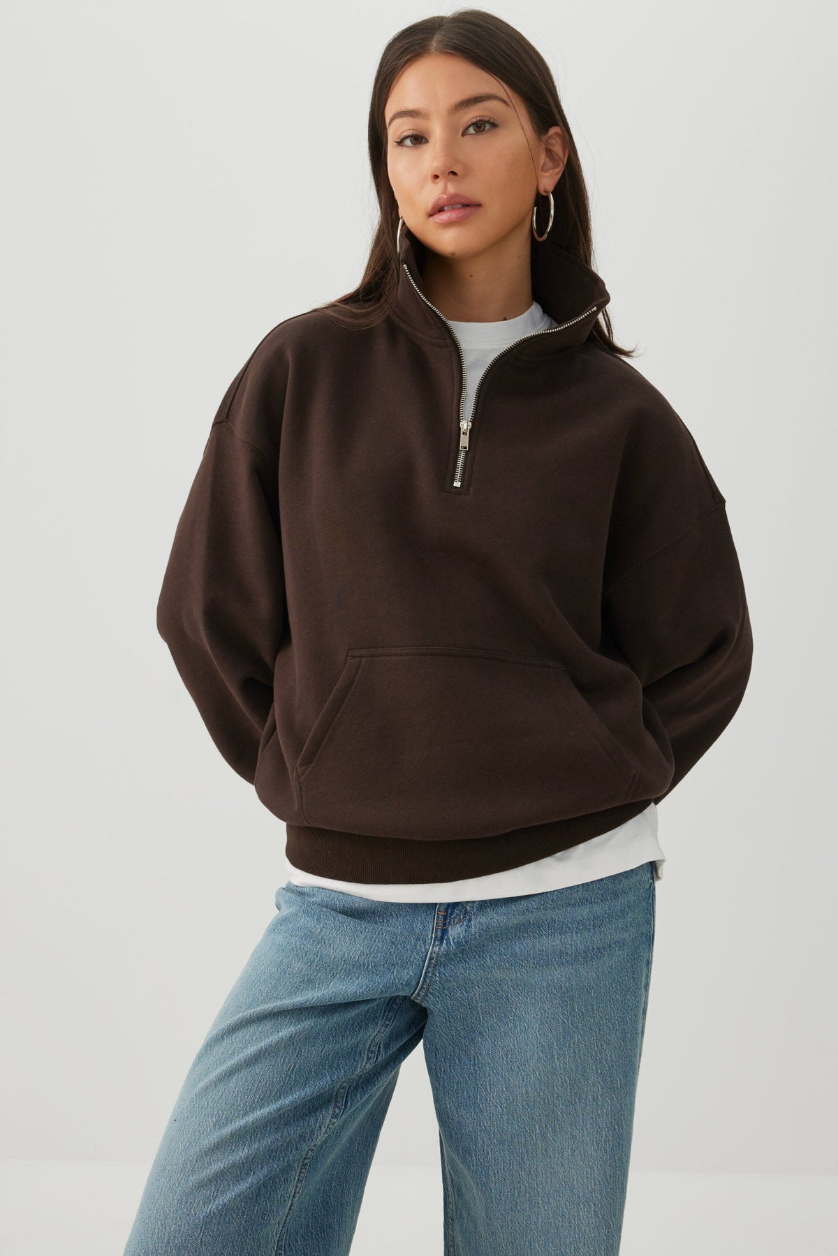MADESOFTâ¢ Fleece Half Zip Sweatshirt