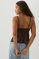 Tie Front Babydoll Tank Top