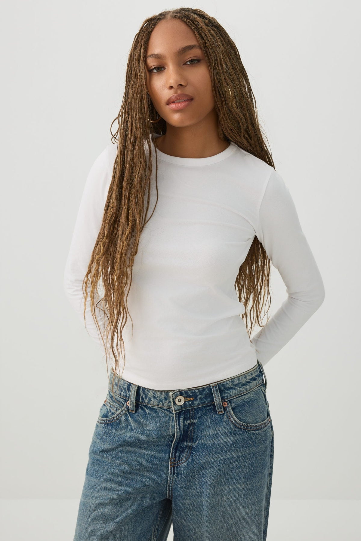 BASICOREâ¢ Fitted Long Sleeve T-Shirt