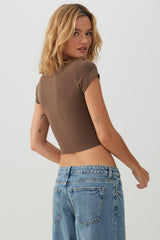 Basicoreâ¢ Crop Cap Sleeve T-Shirt