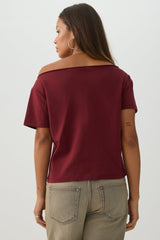 Graphic Off Shoulder T-Shirt