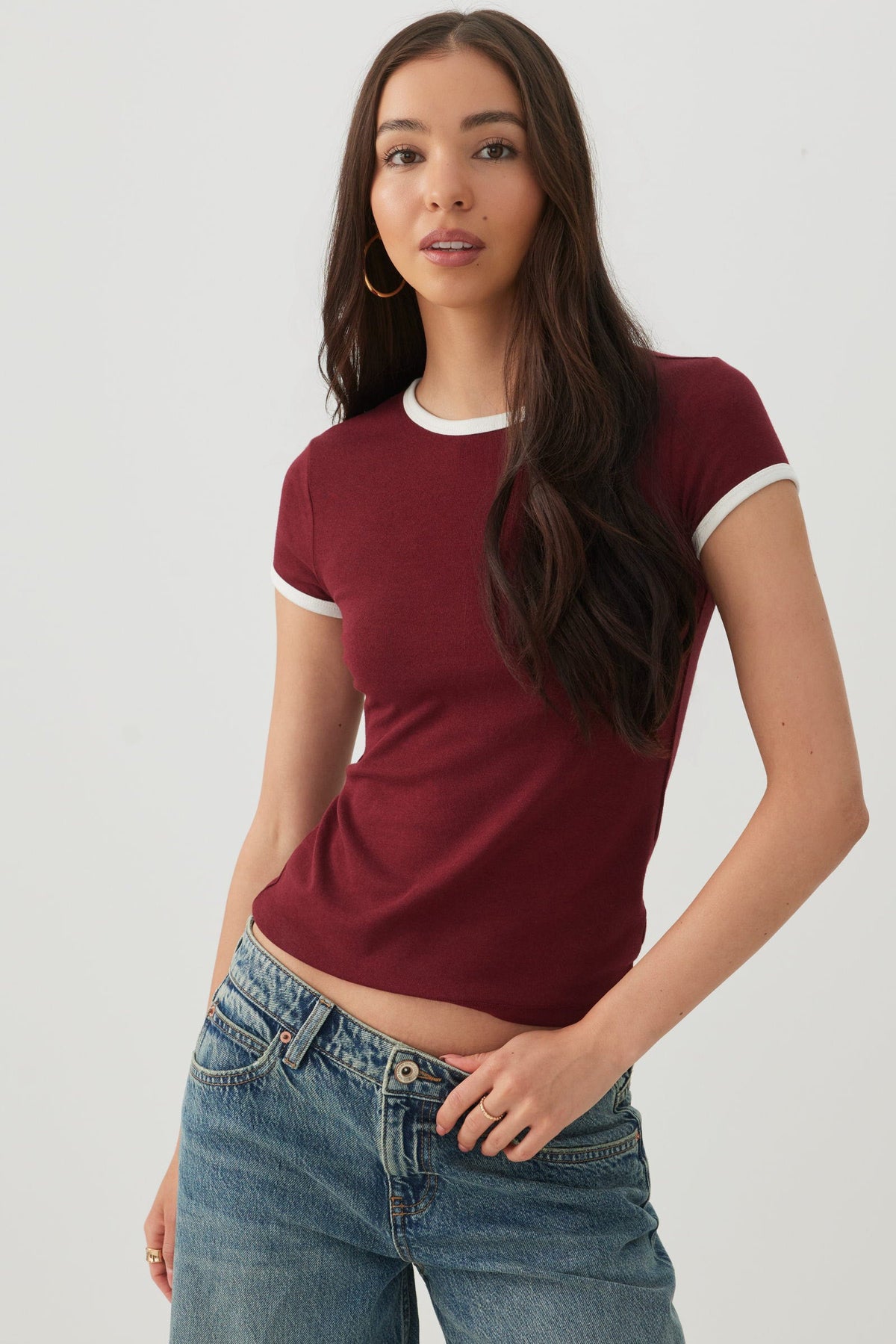 Ringer Crew Neck T-Shirt