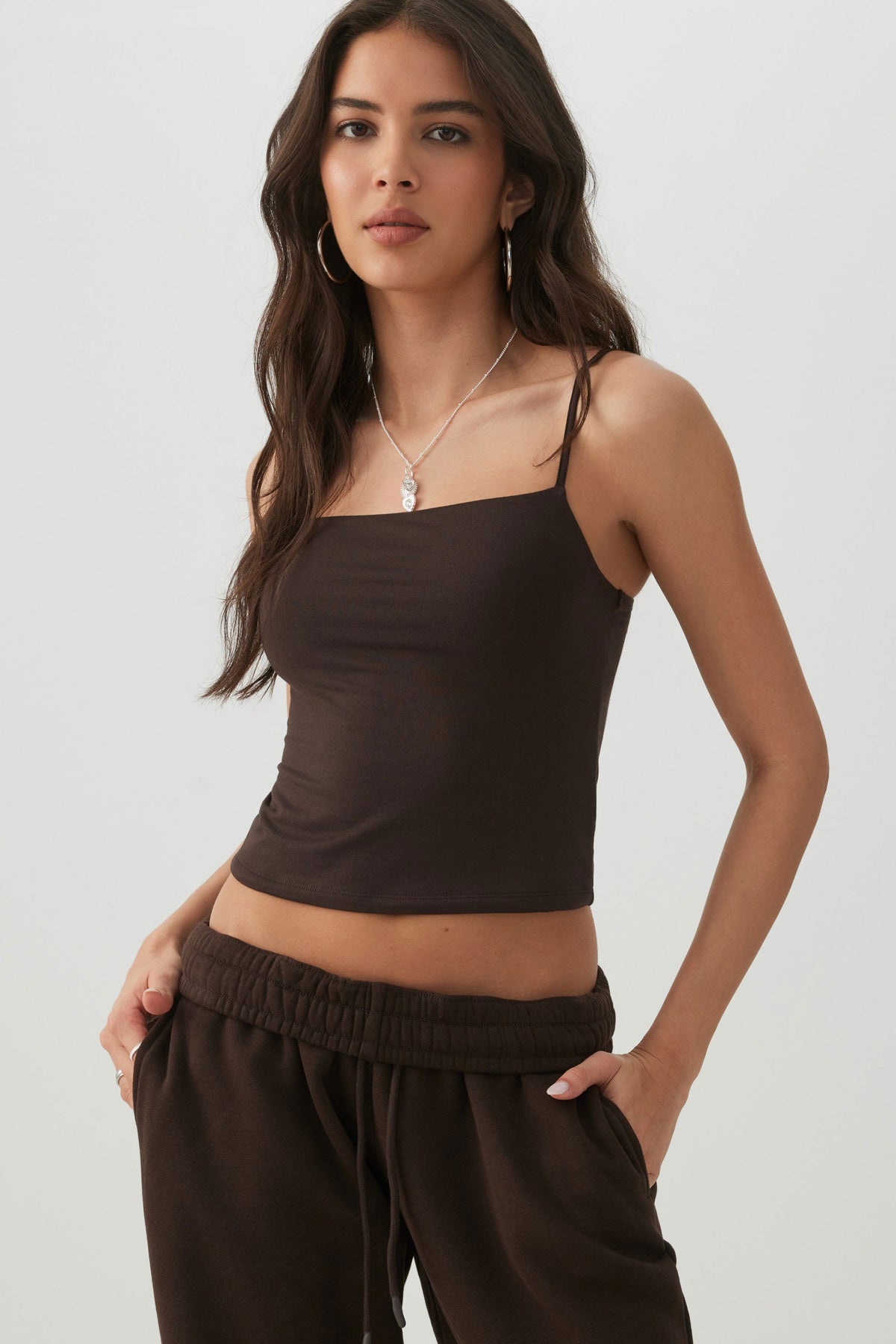Smoothcoreâ¢ Double Layer Square Neck Tank Top