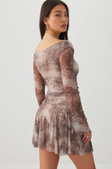 Off The Shoulder Asymmetrical Mini Dress