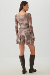 Off The Shoulder Asymmetrical Mini Dress