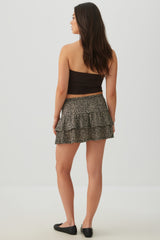 Tiered Knit Mini Skirt