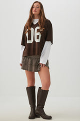 Tiered Knit Mini Skirt