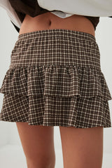 Tiered Knit Mini Skirt