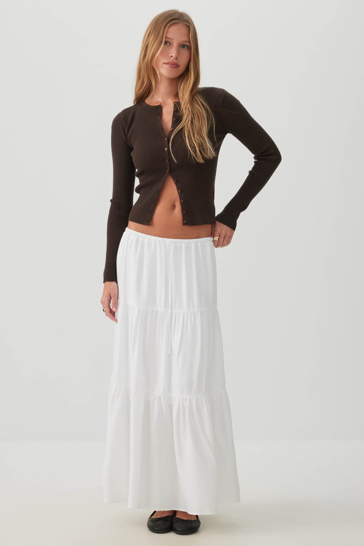 Tiered Maxi Skirt