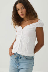 Off Shoulder Puff Sleeve Top