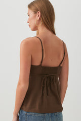 Lace Trim Babydoll Tank Top