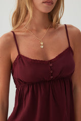 Lace Trim Babydoll Tank Top