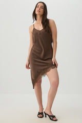 Asymmetric Midi Slip Dress