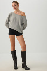 Off Shoulder Knit Sweater